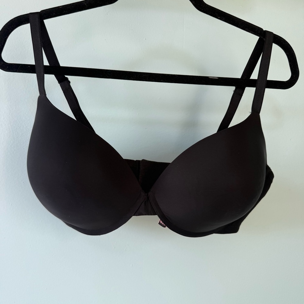 Victorias Secret 40D Lined Perfect Coverage Bra Solid Black Underwire